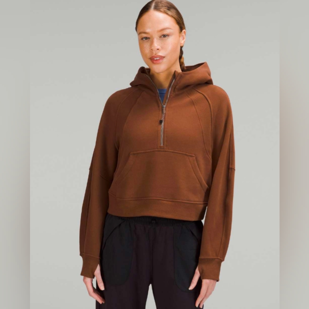 Lululemon Scuba Oversized Half-Zip HoodieRoasted Brown XS/S